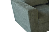 Sofa bed APARTMENT 245cm 3-seater w/ ottoman and storage space textured fabric green