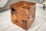 Side table stool SQUARE 40cm teak wood