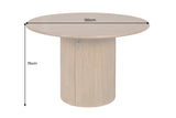 Dining table TRES CHIC Ø 120cm round mango wood brown w/ storage space