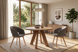 Dining table ART WOOD 100cm round mango wood brown