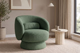 Armchair BOSSA NOVA 360° rotatable bouclé green