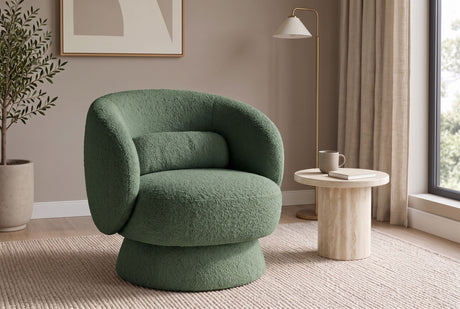 Sessel BOSSA NOVA 360° drehbar Bouclé grün