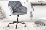 Office chair THE DUTCH COMFORT 46-55cm with armrests velvet grey