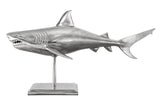 Decoration sculpture HAI 100cm silver