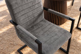 Cantilever chair LOFT w/ armrests cord grey metal frame black