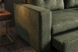 Schlafsofa SMART 140cm 2-Sitzer Samt Grün