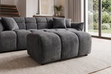 Hocker CLOUD 100cm Samt grau