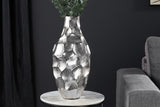 Vase ORGANIC ORIENT 45cm mit Hammerschlageffekt silber