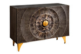 Sideboard GOLDEN SUNSET 100cm 3D mango wood black gold