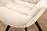 Swivel chair THE DUTCH COMFORT rotatable 180° champagne beige black legs