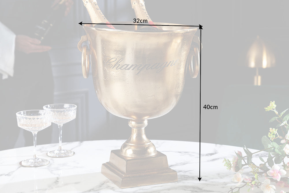 Champagne bucket 40cm gold aluminium