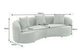 Sofa ATELIER 230cm 3-Sitzer Bouclé Salbei