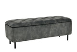 Sitzbanktruhe EN VOGUE 120cm mit Stauraum Samt dunkelgrün