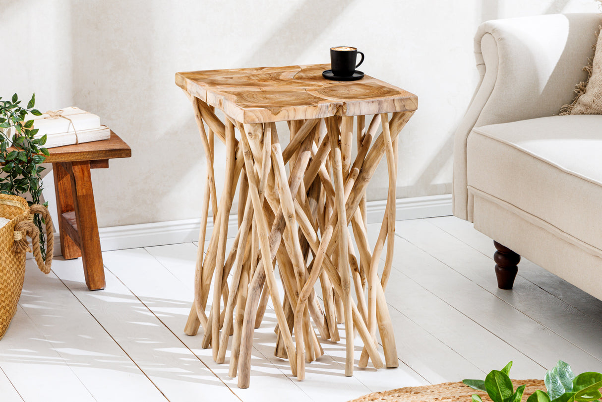 Side table DRIFTWOOD 60cm teak wood natural