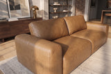 Sofa BIG GEORGE 205cm 2-seater leather cognac