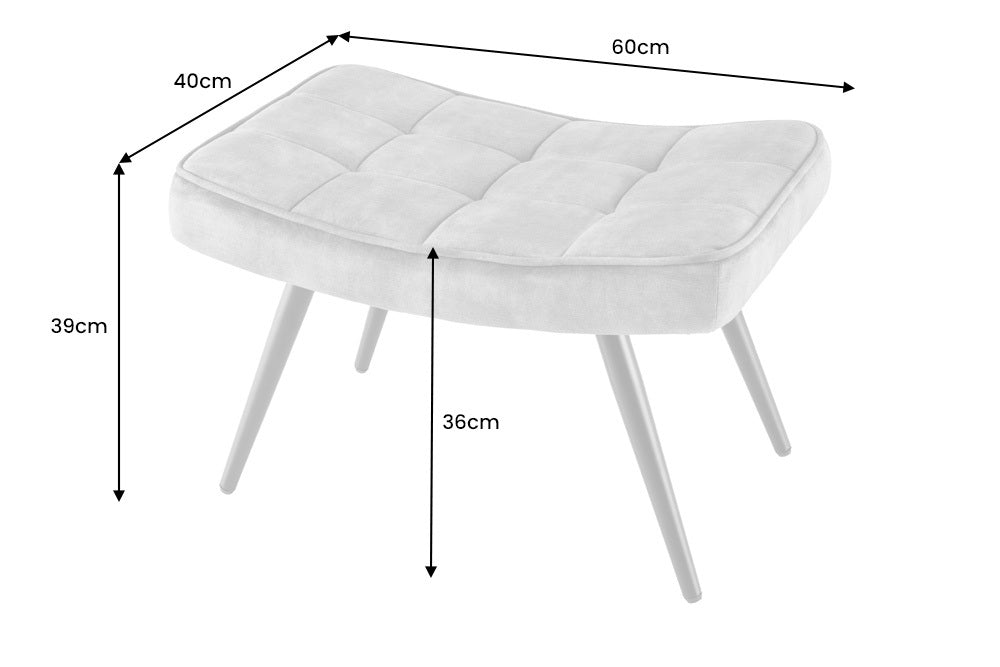 Hocker SCANDINAVIA 40cm samtgrau