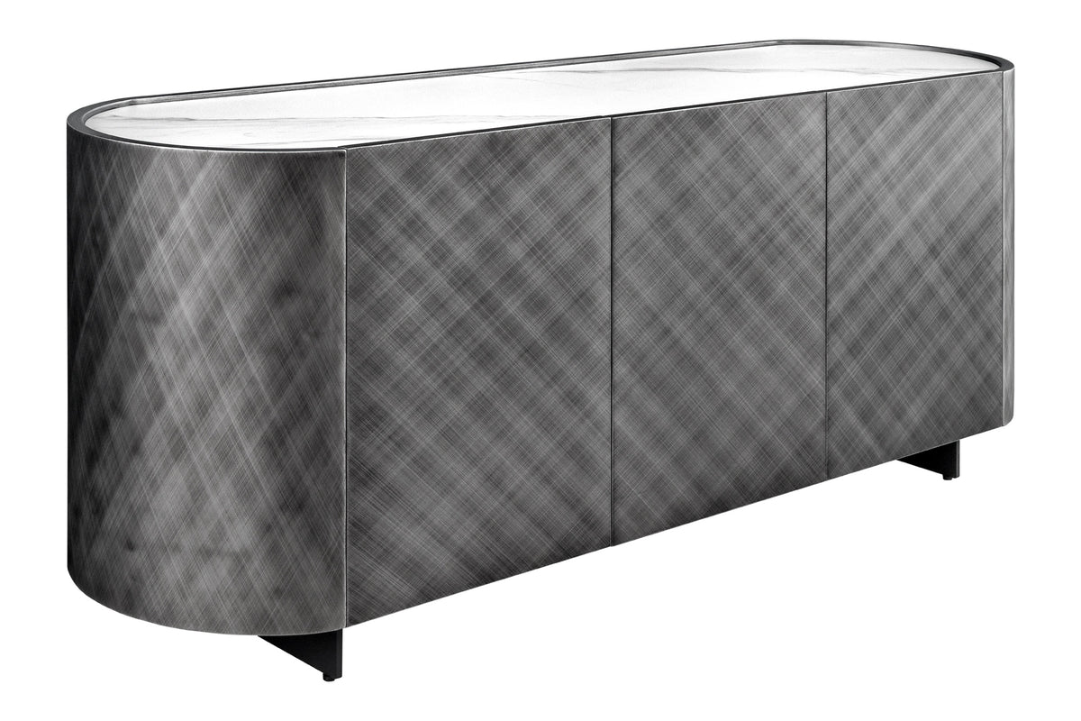 Příborník REFLECTION 150cm 3D efekt – antracitový