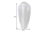 Vase ORIENTAL 50cm mit Hammerschlageffekt silber