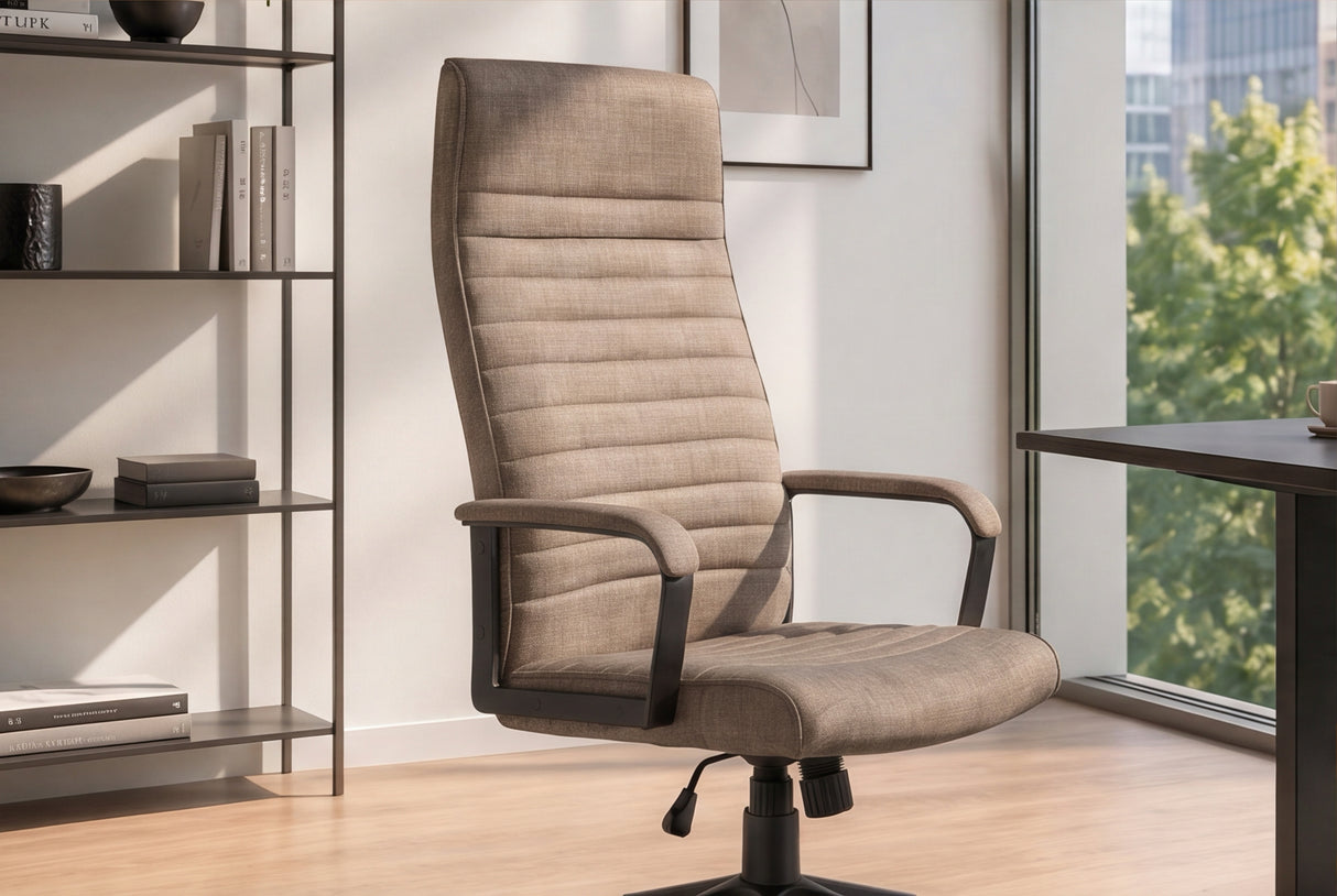 Office chair LAZIO 49-59cm w/ tilt function vogue velour velvet taupe