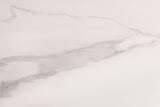 Esstisch SIGNATURE 135 cm, rund, schwarzer Metallrahmen, Keramikplatte aus weißem Marmor
