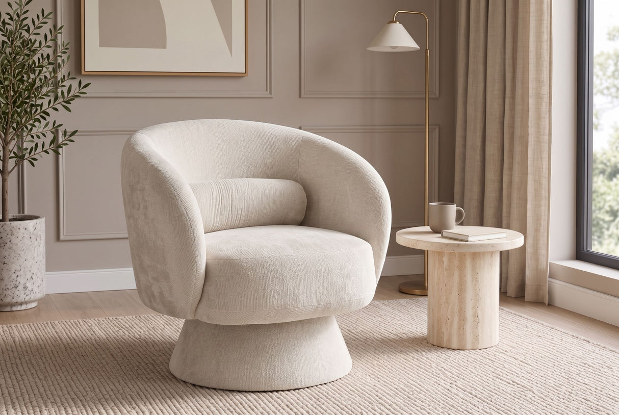 Sessel BOSSA NOVA 360° drehbar Chenille beige