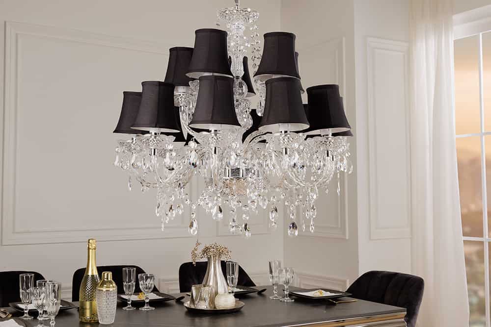 Lampenschirm 15er Set Chandelier schwarz