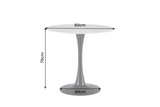 Bistro table LYON 80cm round ceramic white