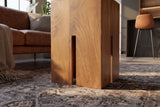 Side table CASTLE 45cm mango wood brown honey finish