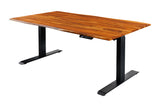 Schreibtisch MAMMUT 160cm Tischplatte Sheesham Holz höhenverstellbar ohne Beine