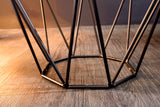 Coffee table DIAMOND 50cm marble black grey