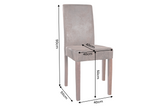 Chair GENUA microfibre vintage look cigar brown w/ rubberwood legs
