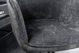 Swivel chair VERONA textured cloth and velvet dark grey