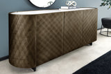 Sideboard REFLECTION 150cm 3D effekt  bronze w/ ceramic marble top white