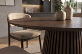 Esstisch VALHALLA WOOD Ø 120cm rund Eichenholz furniert Rauchbraun