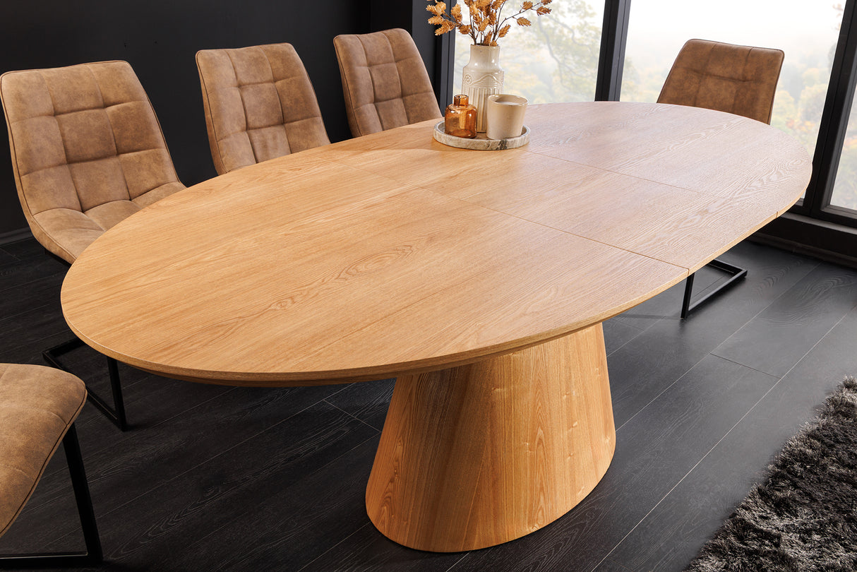 Dining table UNIQUE 160-200cm extendable oak wood verneered