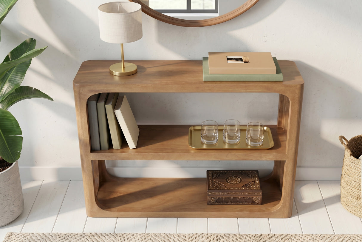 Konsole ELEMENTS 90cm Mangoholz braun