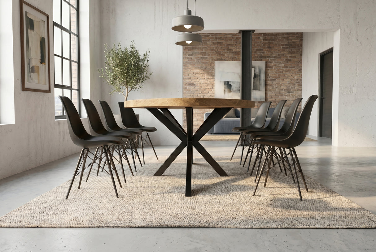 Esstisch GALAXIE 240cm oval Mangoholz naturbraun