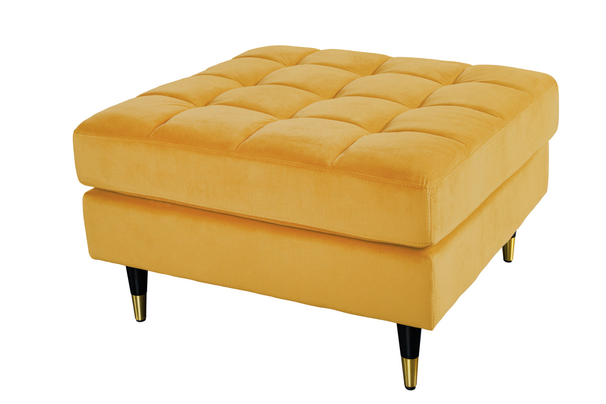 Hocker COZY VELVET 80cm Samt senfgelb