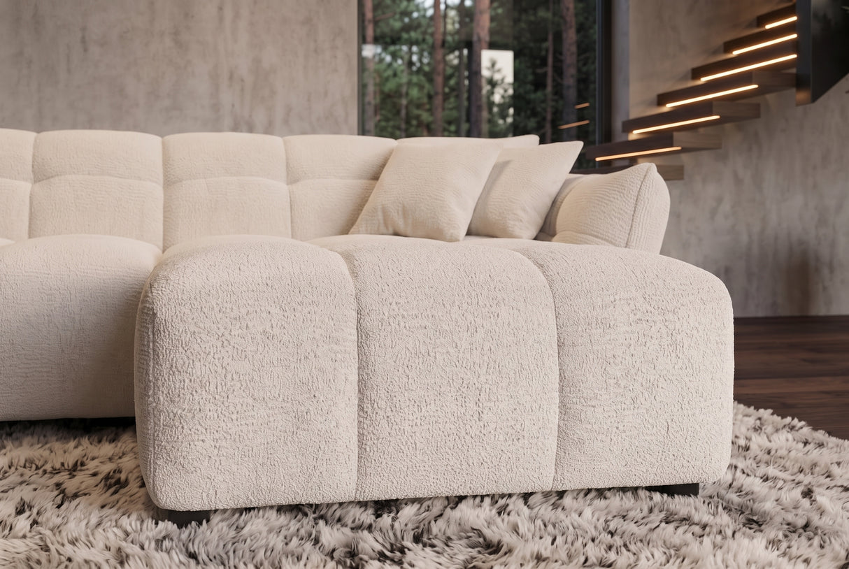 Hocker CLOUD 100cm Bouclé-Tweed beige
