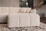 Hocker CLOUD 100cm Bouclé-Tweed beige