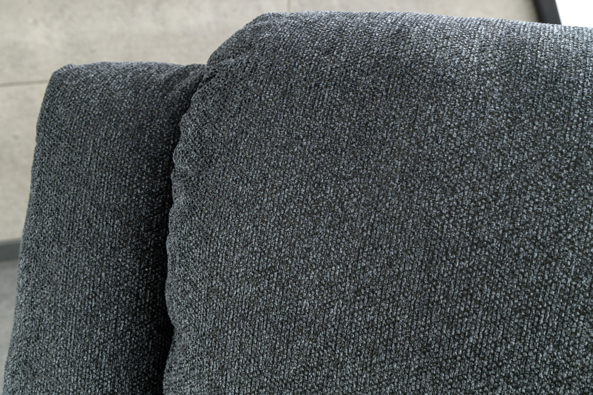 Cinema armchair HOLLYWOOD textured fabric dark grey