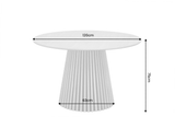 Dining table VALHALLA WOOD Ø 120cm round oak wood veneered natural