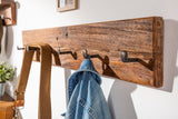 Wandgarderobe HEMINGWAY 90cm recyceltes Massivholz