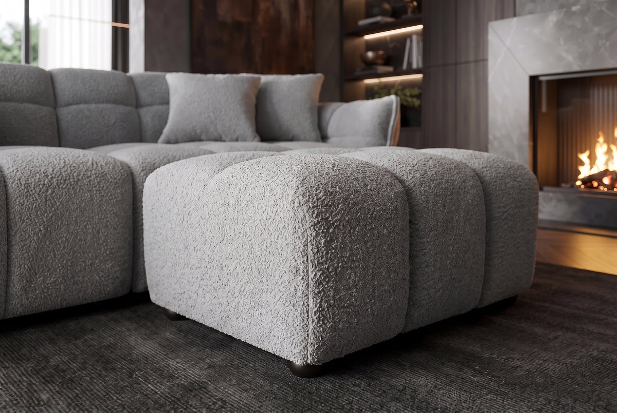 Hocker CLOUD 100cm Bouclé grau