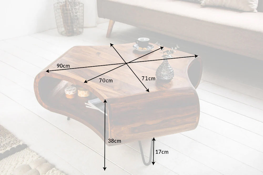 Couchtisch ORGANIC LIVING 90cm Sheesham Holz