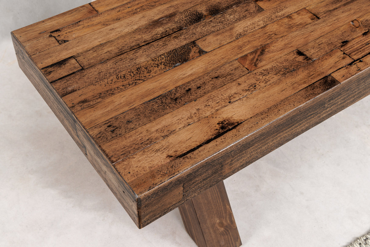 Bank GOLIATH 180cm Kiefernholz natur schwarz