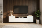 TV-Wand LOFT 160 cm hängend weiß natur