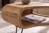 Coffee table ORGANIC LIVING 70cm w/ hairpin legs mango wood natural