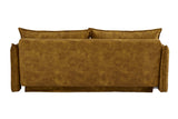 Schlafsofa APARTMENT 215cm 3-Sitzer Samt senfgelb