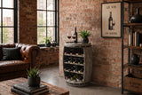 Weinregal BODEGA 60 cm für 14 Flaschen, Tannenholz, graubraun